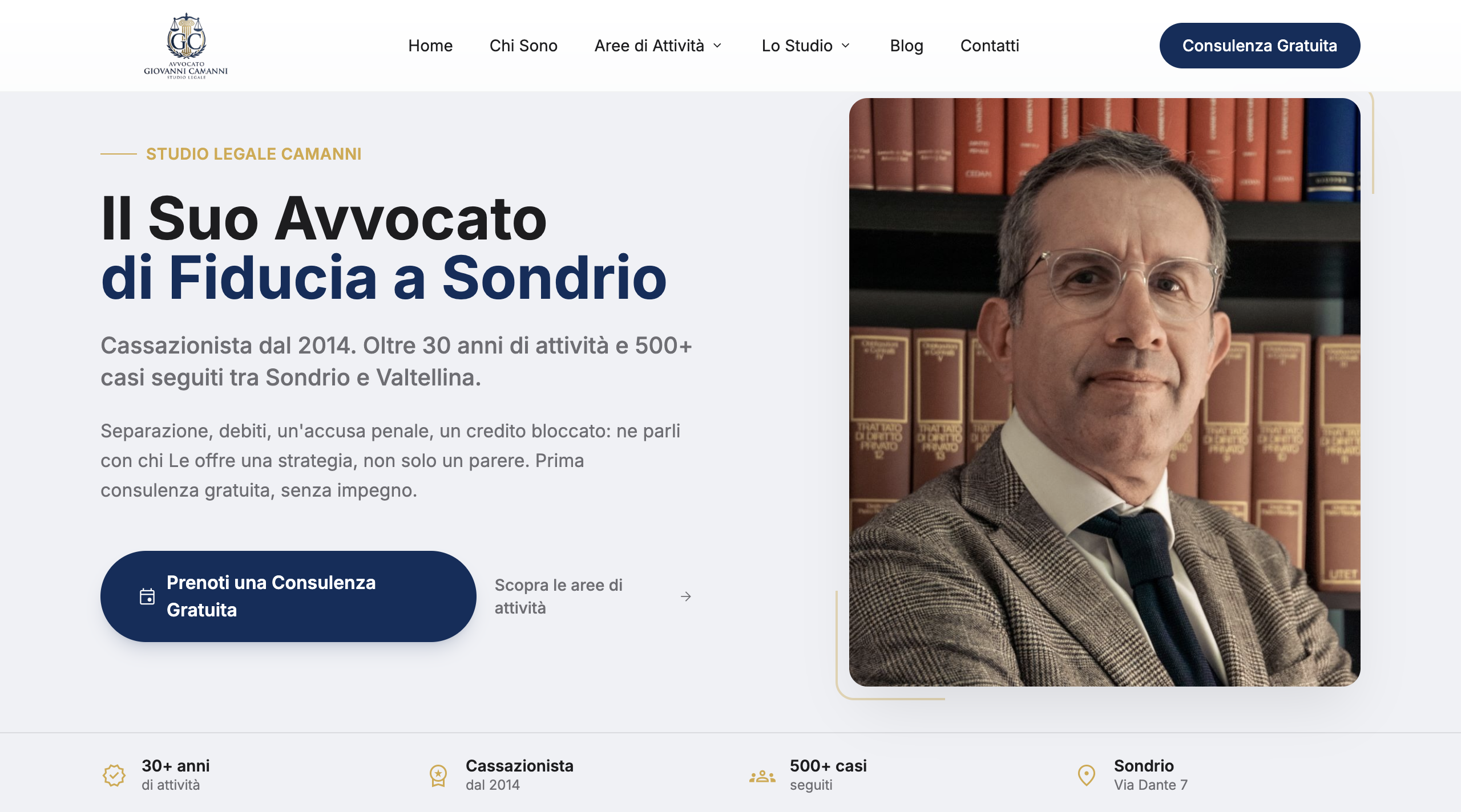 Homepage Studio Legale Camanni — Sondrio